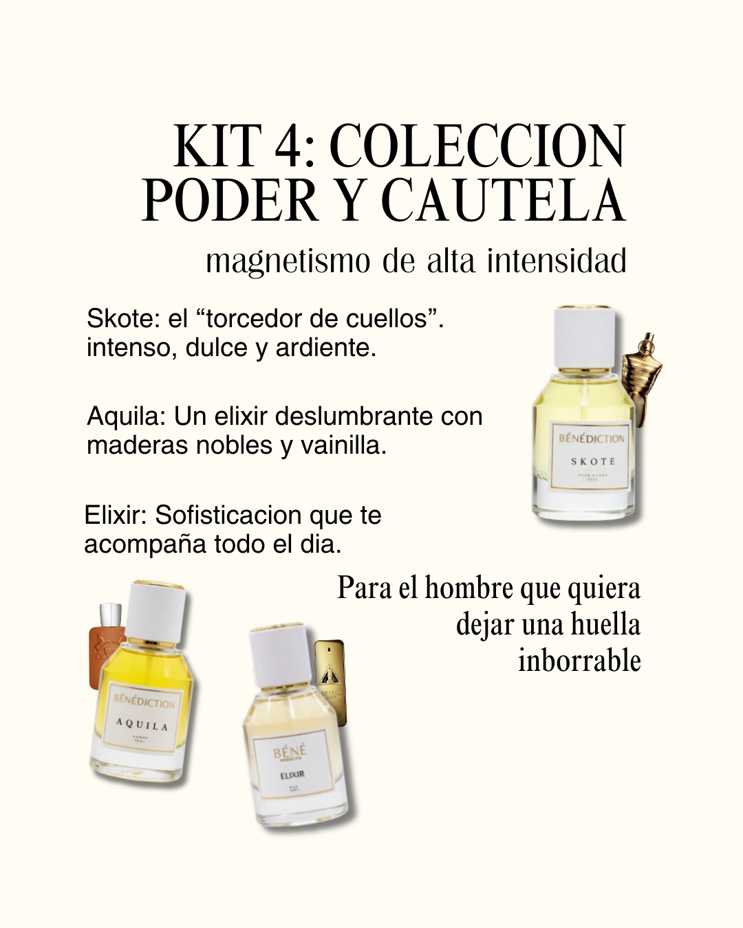 Colección Masculina "Poder y Cautela": 3 Perfumes Cálidos y Dulces