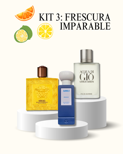 Set Esencial "Frescura Imparable": 3 Perfumes Masculinos Vibrante