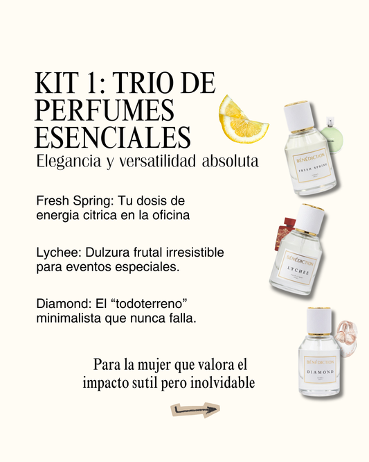 Trío de Perfumes femeninos Esenciales: Frescura, Elegancia y Versatilidad Absoluta