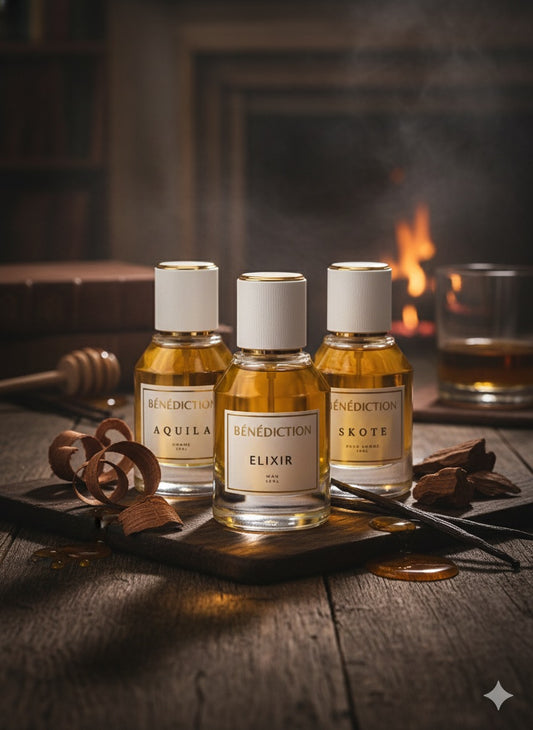 Colección Masculina "Poder y Cautela": 3 Perfumes Cálidos y Dulces